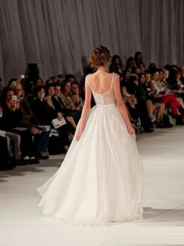 A-Line Organza Short Sleeve Floor-Length Prom Dress - Chloe Dress