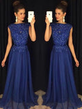 A-Line Chiffon Sleeveless Applique Floor-Length Dress - Chloe Dress