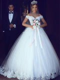 Ball Gown Tulle Sleeveless Floor-Length Wedding Gown - Chloe Dress