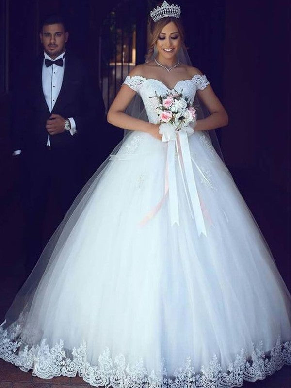 Ball Gown Tulle Sleeveless Floor-Length Wedding Gown - Chloe Dress