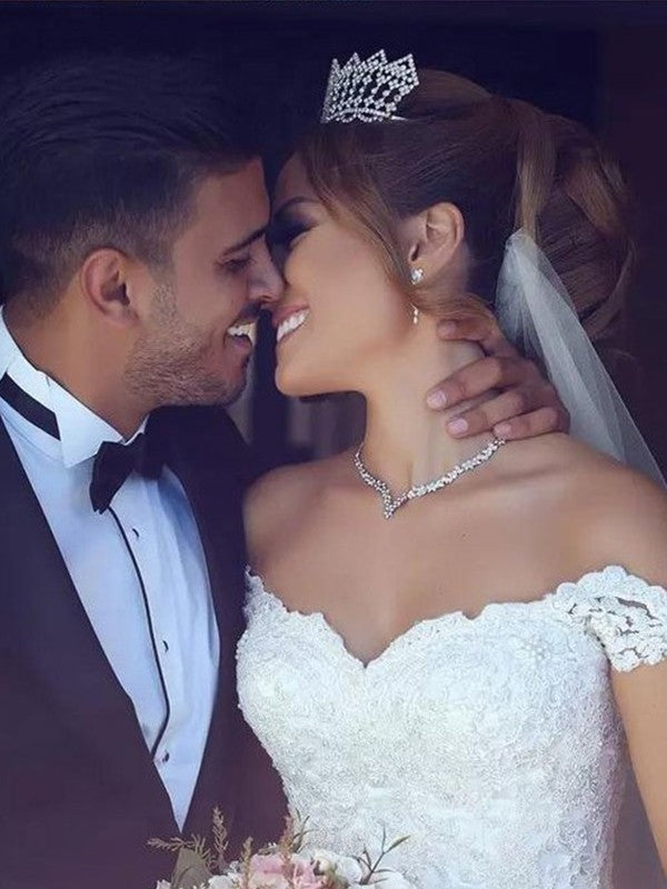 Ball Gown Tulle Sleeveless Floor-Length Wedding Gown - Chloe Dress