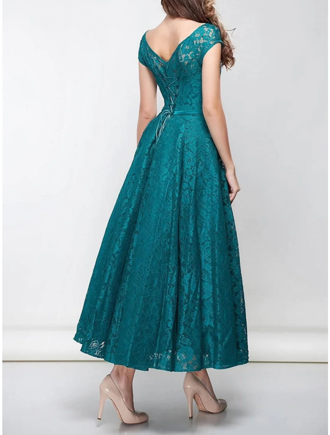 A-Line Satin Short Sleeve Pleated Mini Wedding Dress - Chloe Dress