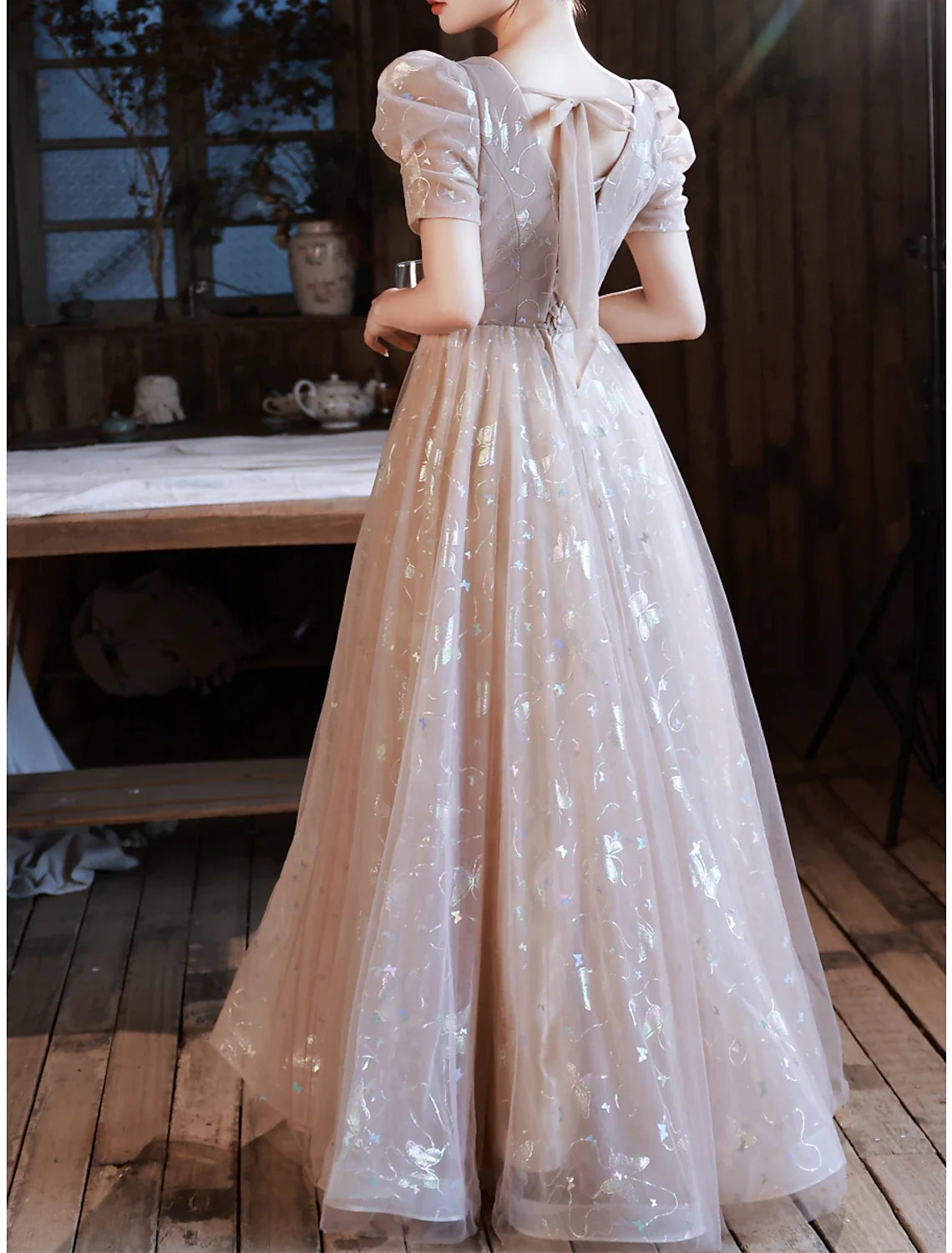 A-Line Sweetheart Satin Applique Floor-Length Prom Dress - Chloe Dress