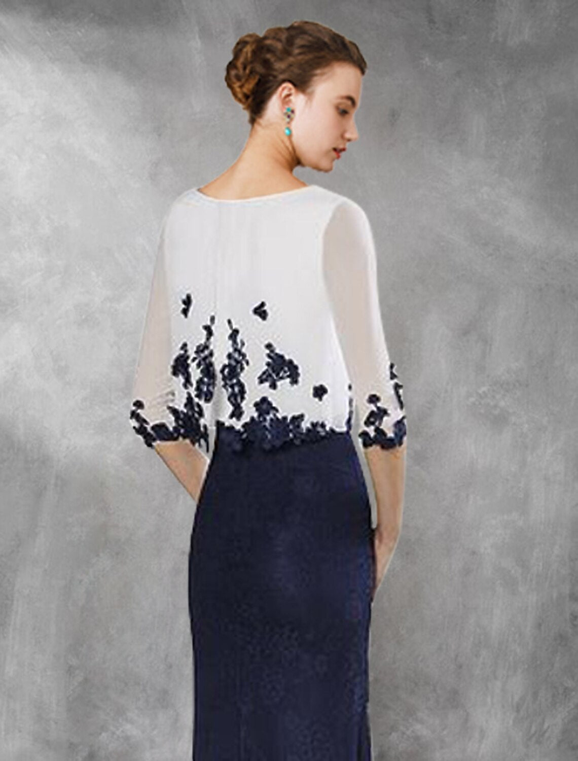 Sheath Chiffon Applique Floor-Length Wedding Dress - Chloe Dress