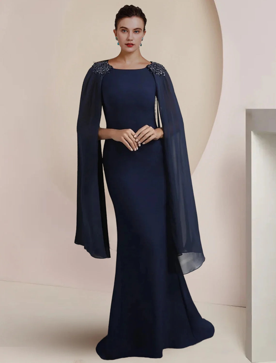 Mermaid Chiffon Sleeveless Train Wedding Dress - Chloe Dress