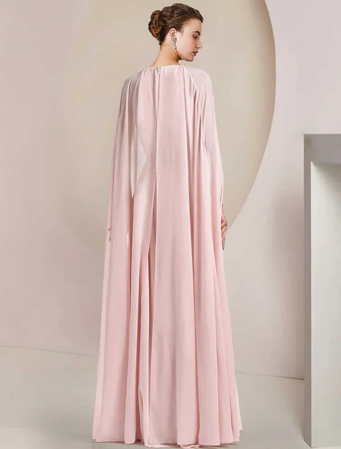 A-Line Chiffon Sleeveless Floor-Length Wedding Dress - Chloe Dress