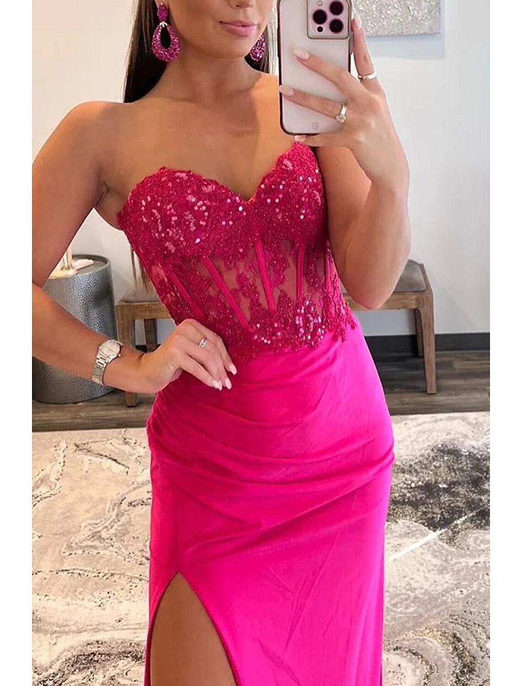Mermaid Sweetheart Satin Sleeveless Train Prom Dress - Chloe Dress