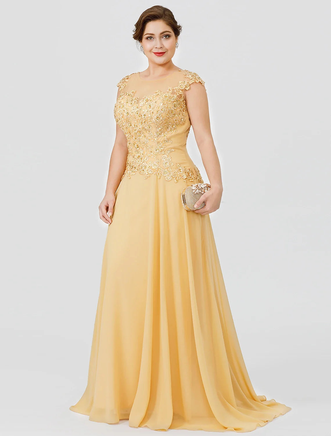 A-Line Illusion Chiffon Short Sleeve Pleated Mini Wedding Dress - Chloe Dress