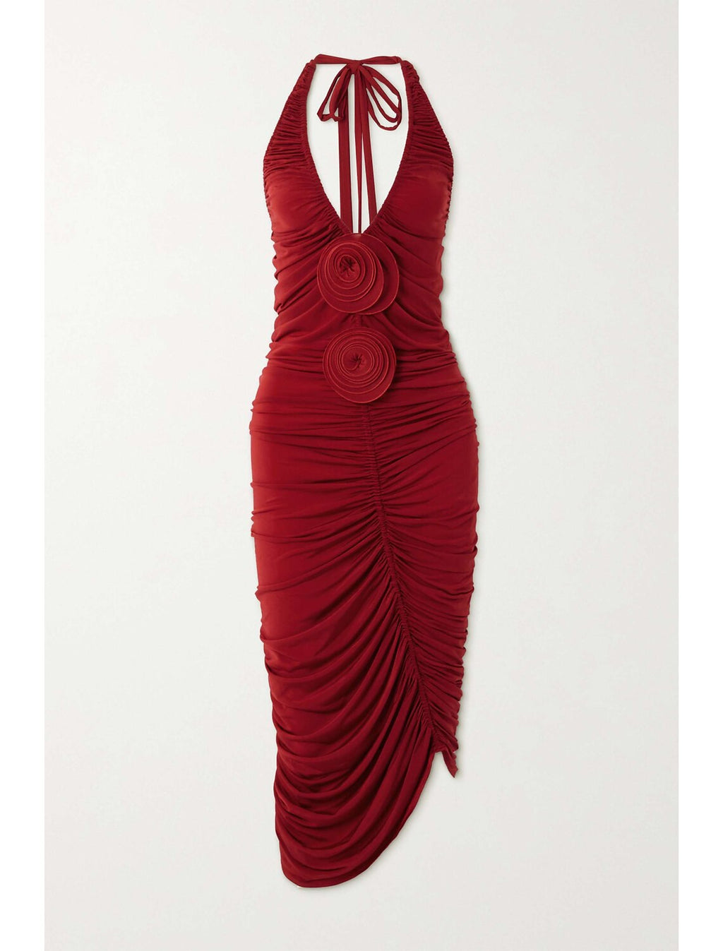 Sheath Halter Sleeveless Backless Applique Knee-Length Evening Gown - Chloe Dress
