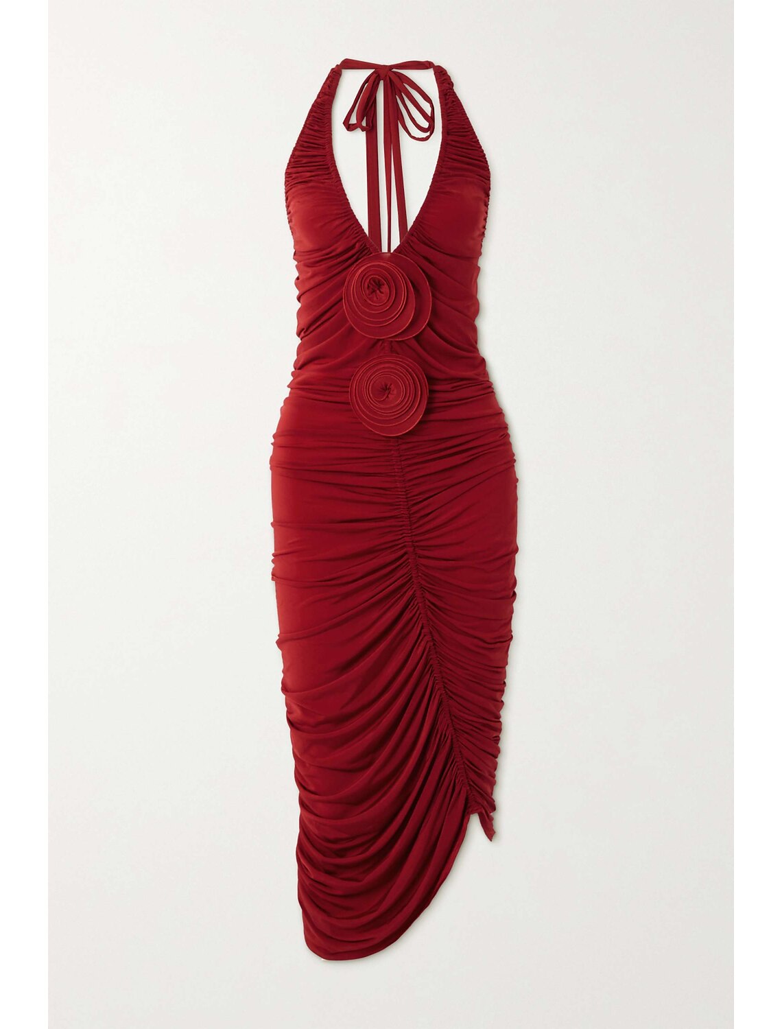 Sheath Halter Sleeveless Backless Applique Knee-Length Evening Gown - Chloe Dress