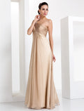 Black Sheath One-Shoulder Chiffon Sleeveless Floor-Length Evening Dress - Chloe Dress