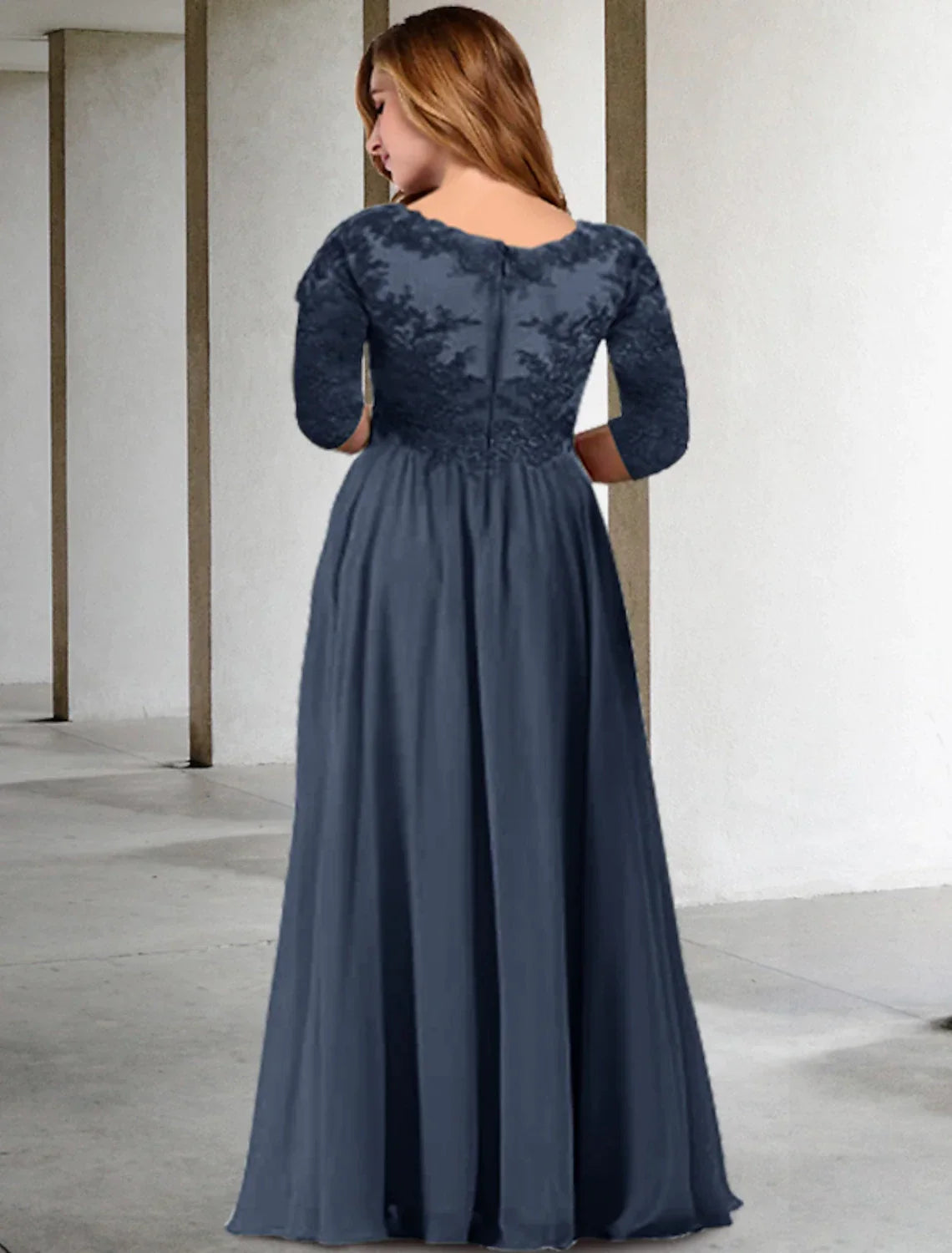 A-Line V-Neck Chiffon Pleated Floor-Length Formal Dress - Chloe Dress