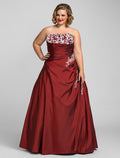 Ball Gown Strapless Sleeveless Applique Floor-Length Evening Gown - Chloe Dress