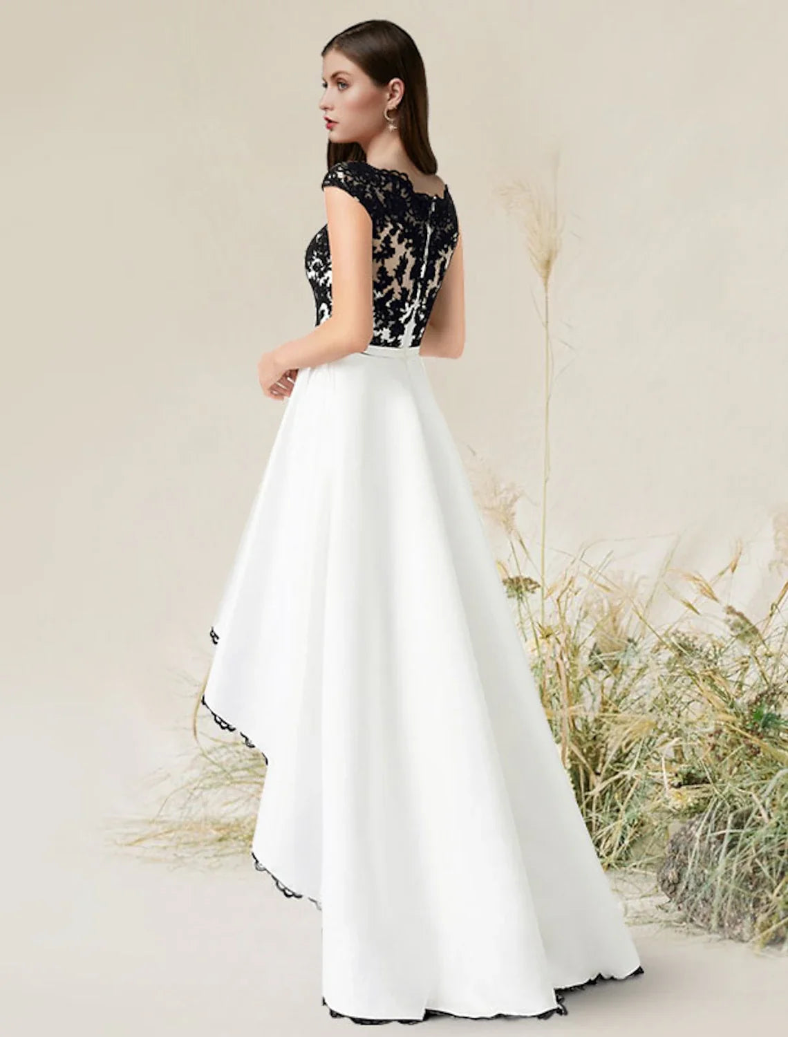 A-Line Satin Sleeveless Asymmetric Evening Dress - Chloe Dress