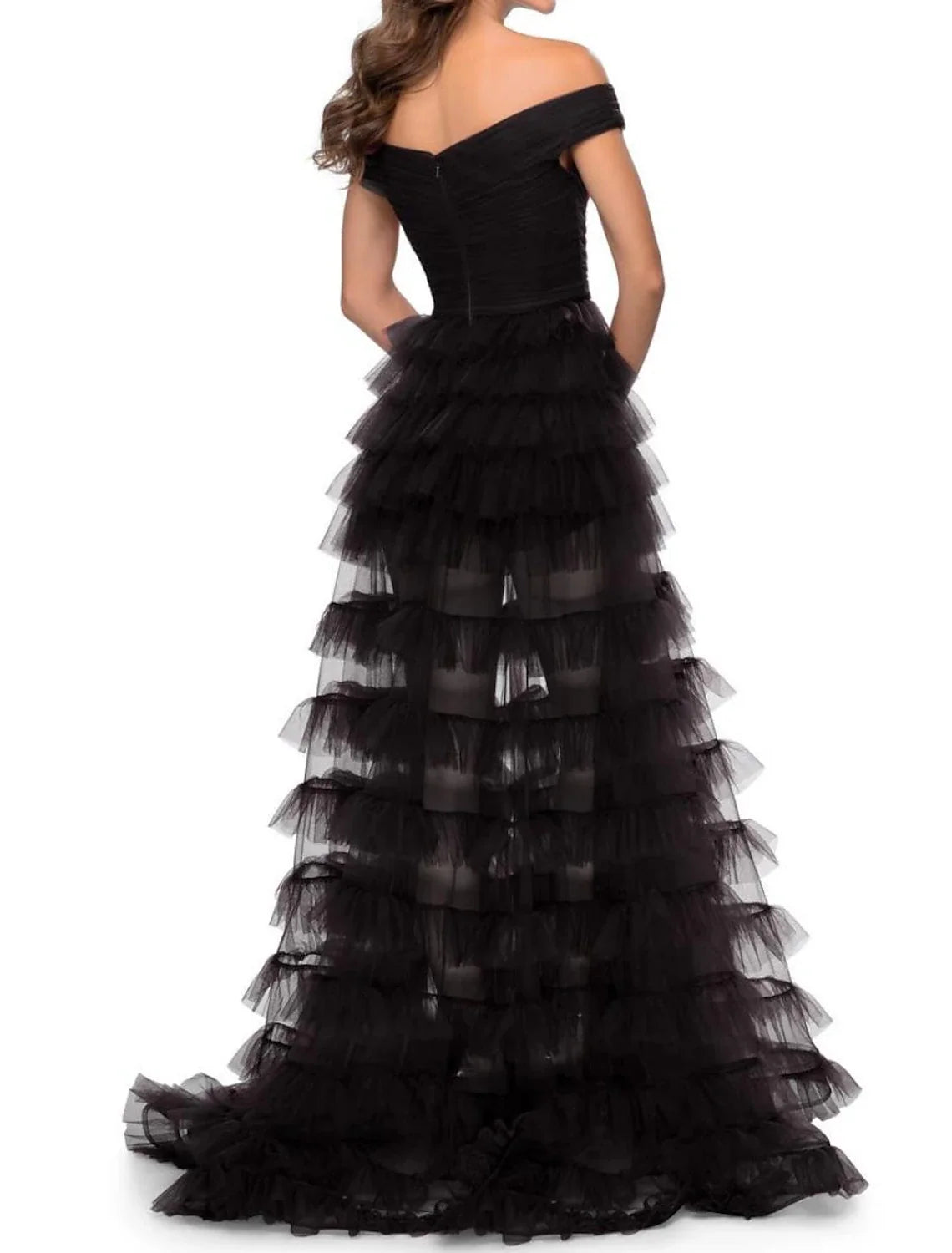 Ball Gown Sweetheart Tulle Sleeveless Tiered Prom Gown - Chloe Dress