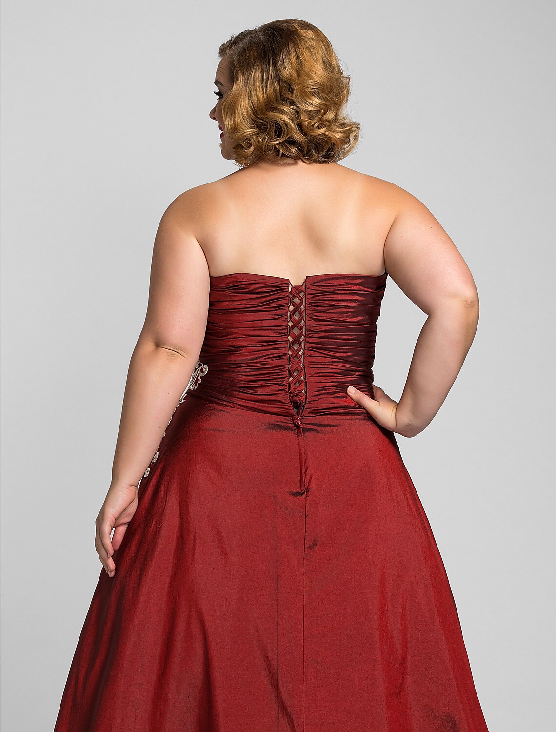 Ball Gown Strapless Sleeveless Applique Floor-Length Evening Gown - Chloe Dress