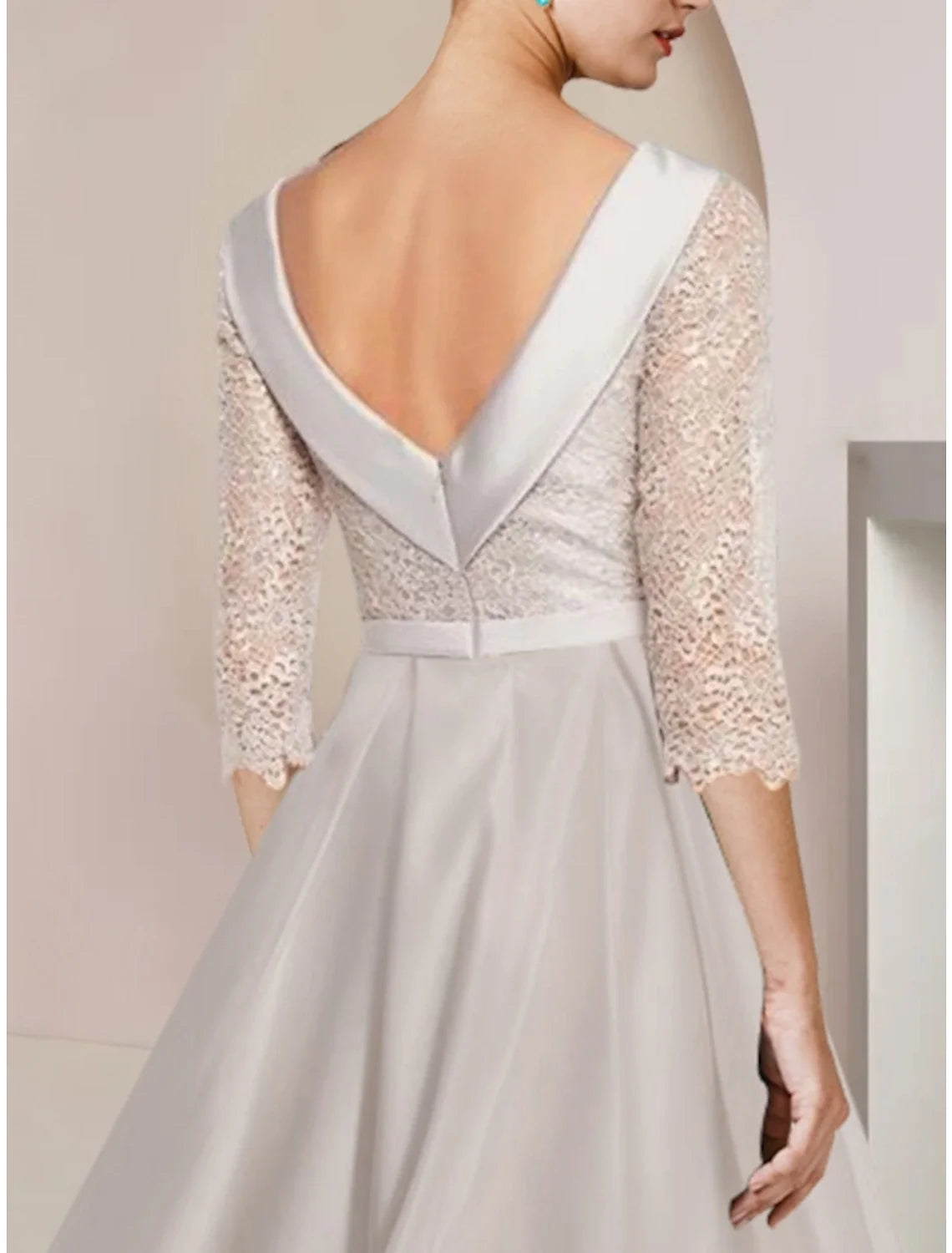 Sheath Satin Mini Wedding Dress - Chloe Dress