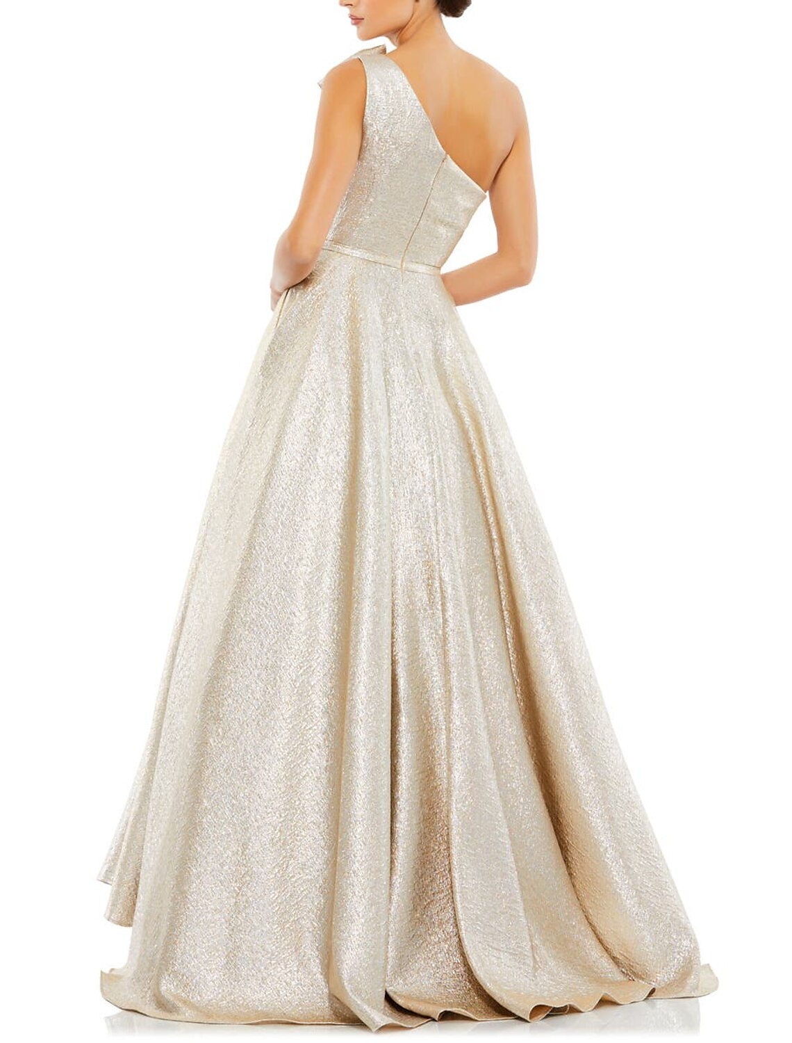 A-Line One-Shoulder Satin Sleeveless Floor-Length Prom Dress - Chloe Dress