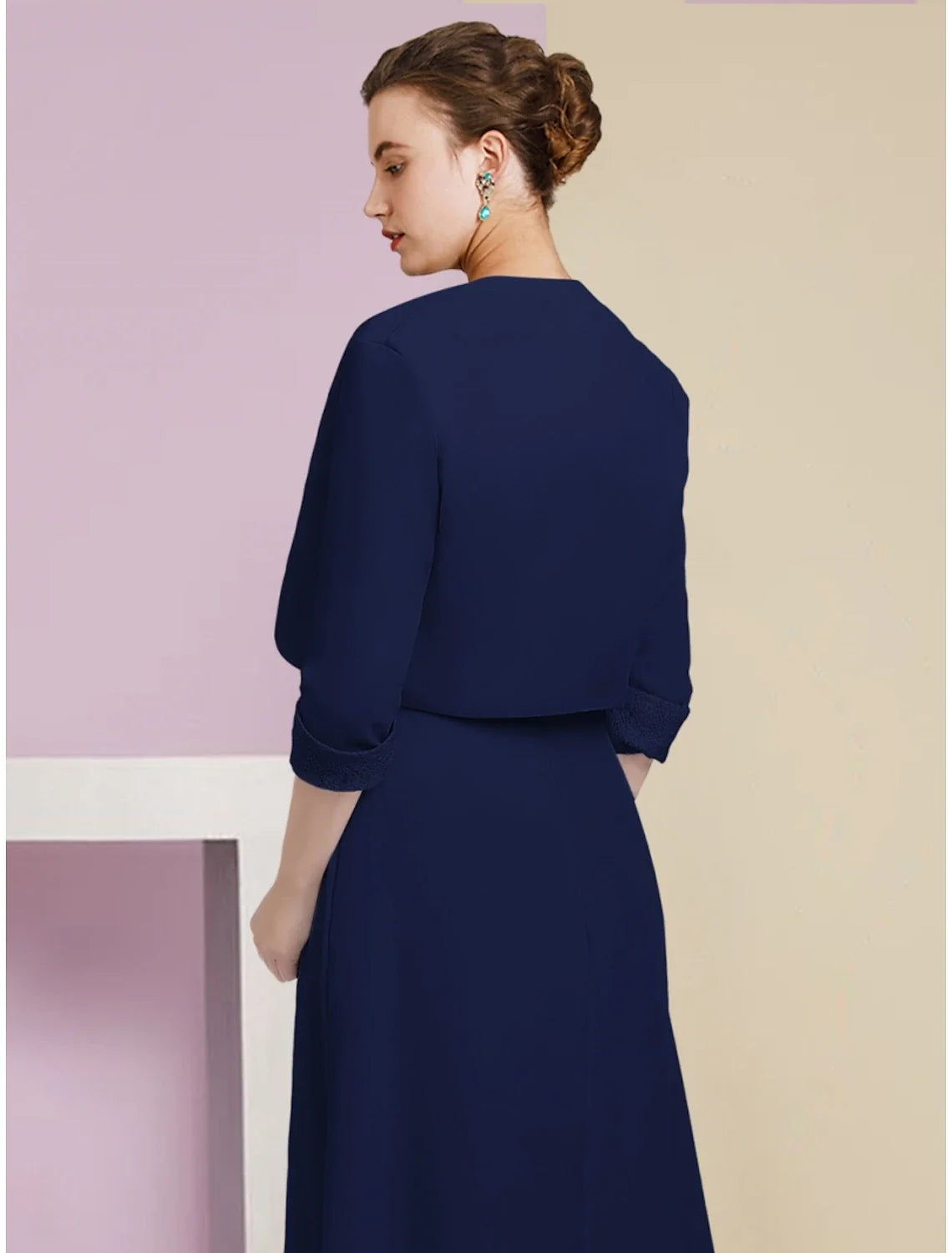 A-Line Chiffon Ankle-Length Wedding Dress - Chloe Dress