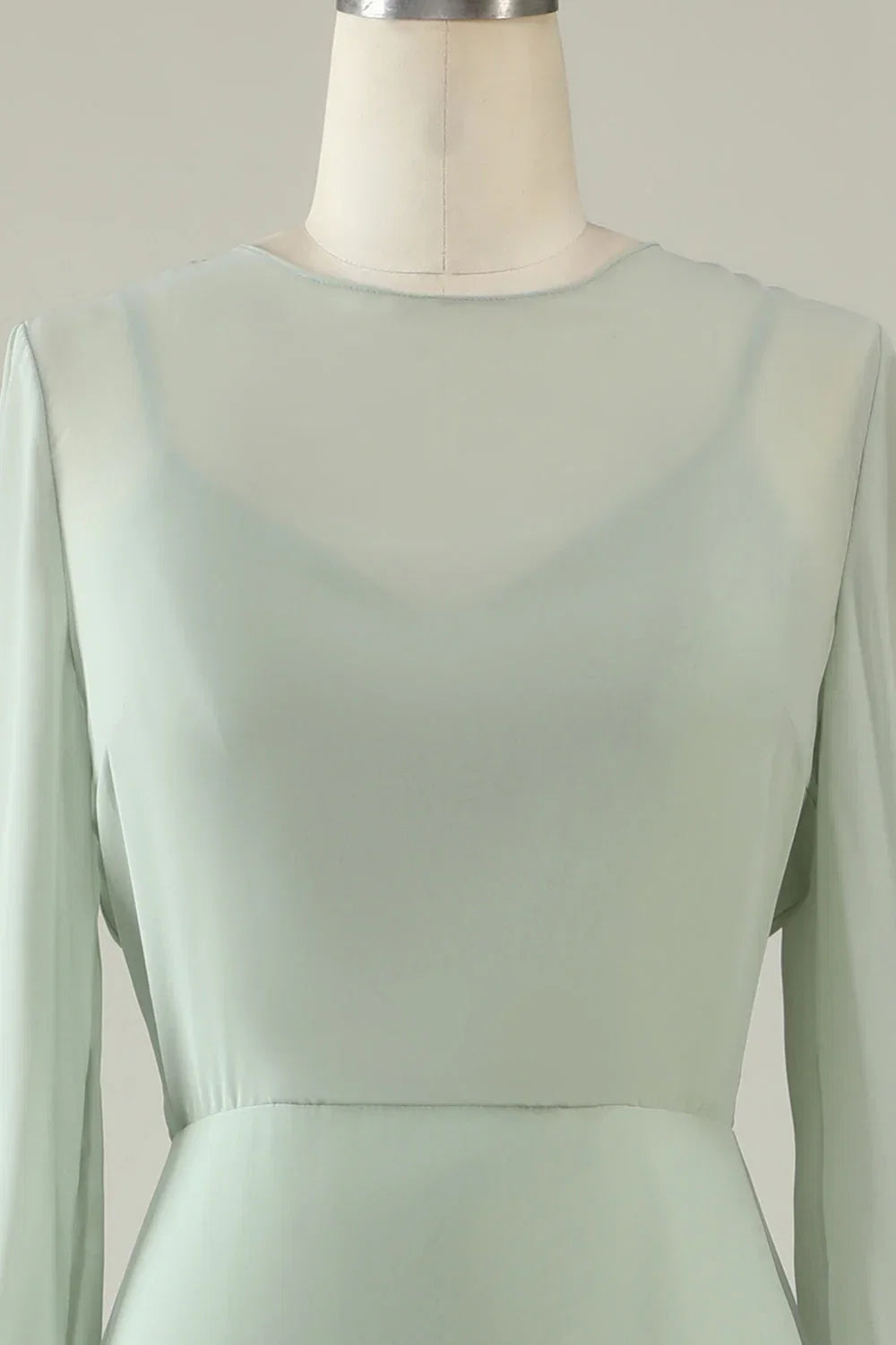 Mint Long Sleeve Wedding Dress - Chloe Dress